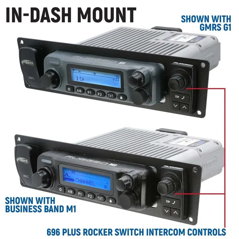 Rugged Radios Yamaha Rmax Complete Communication Kit With Rocker Switch Bluetooth Intercom And 2-Way Radio 2