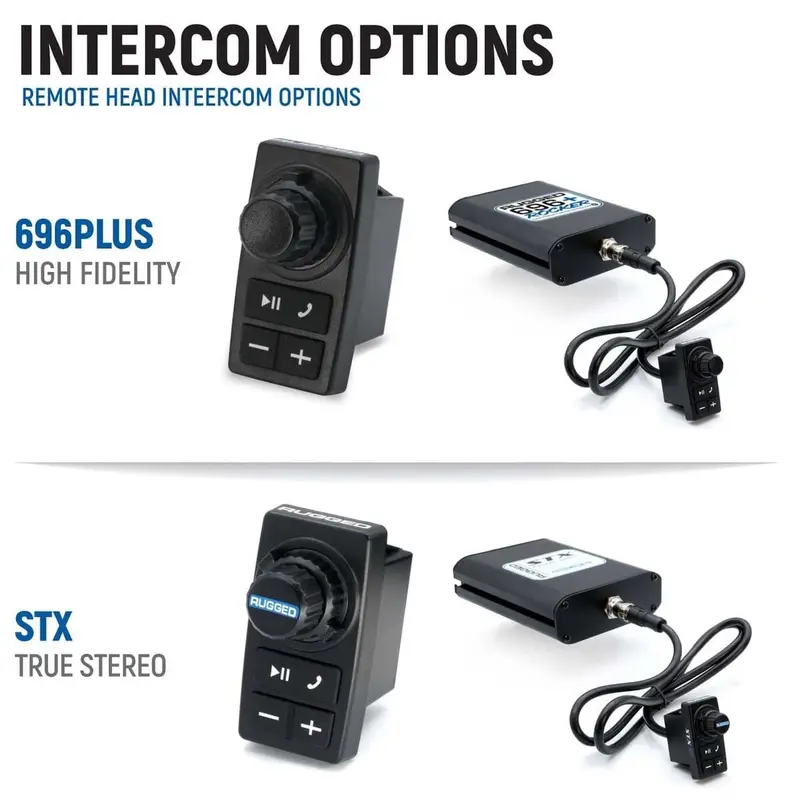 Rugged Radios Yamaha Rmax Complete Communication Kit With Rocker Switch Bluetooth Intercom And 2-Way Radio 3
