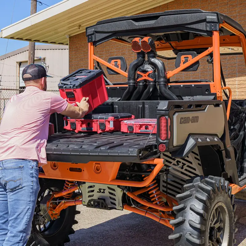 S3 Powersports '16+ Can-Am Defender Milwaukee Packout Bed Mount 2