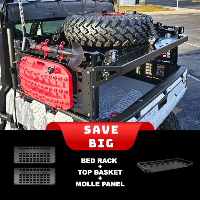 Sdr Polaris Ranger Xp 1000 X-Plorer Series Works Package Bed Rack 1