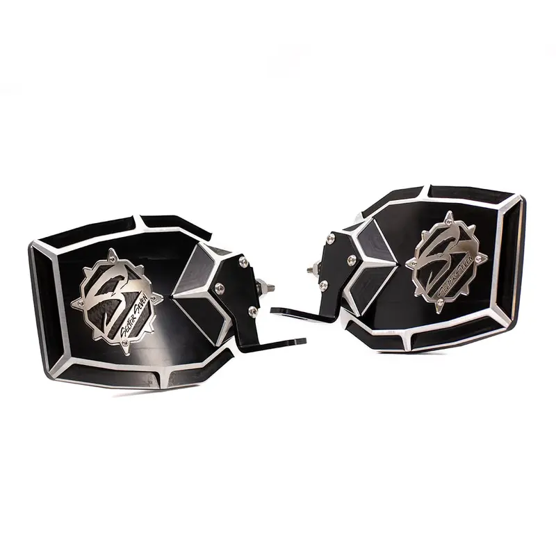 Sector Seven Navigator Mirrors With Light Brackets M10-1.25 Threaded Ball Mount 1