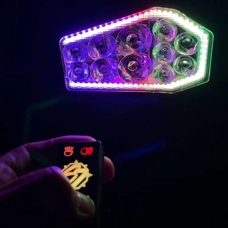 Sector Seven Prizm Led Lighted Mirrors W/ Pro Fit Cage Mounts 2
