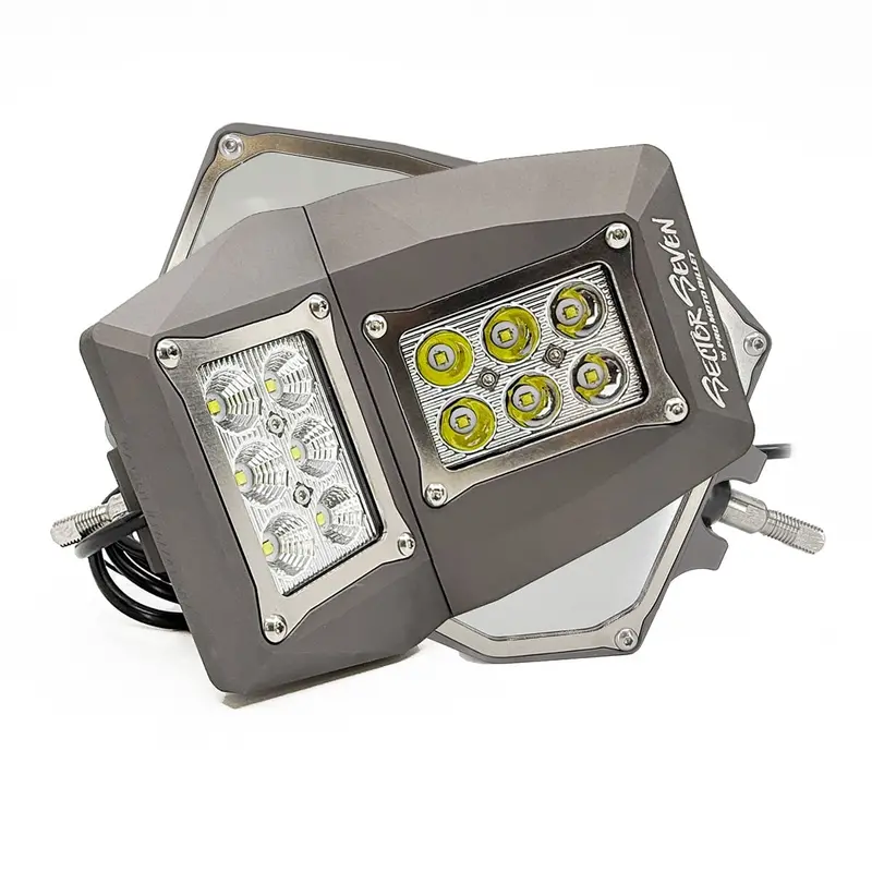 Sector Seven Spectrum Led Light Mirror With M10-1.25 Threaded Ball Mount - Grey 1