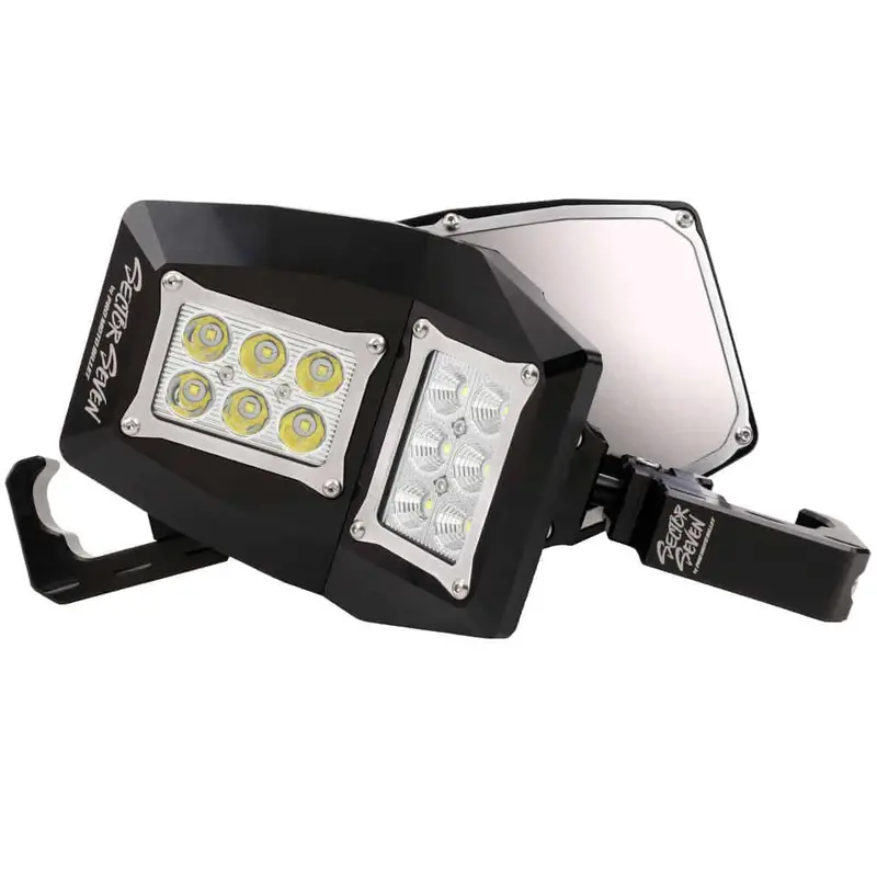 Sector Seven Spectrum Led Light Mirror With Universal Clamp 1