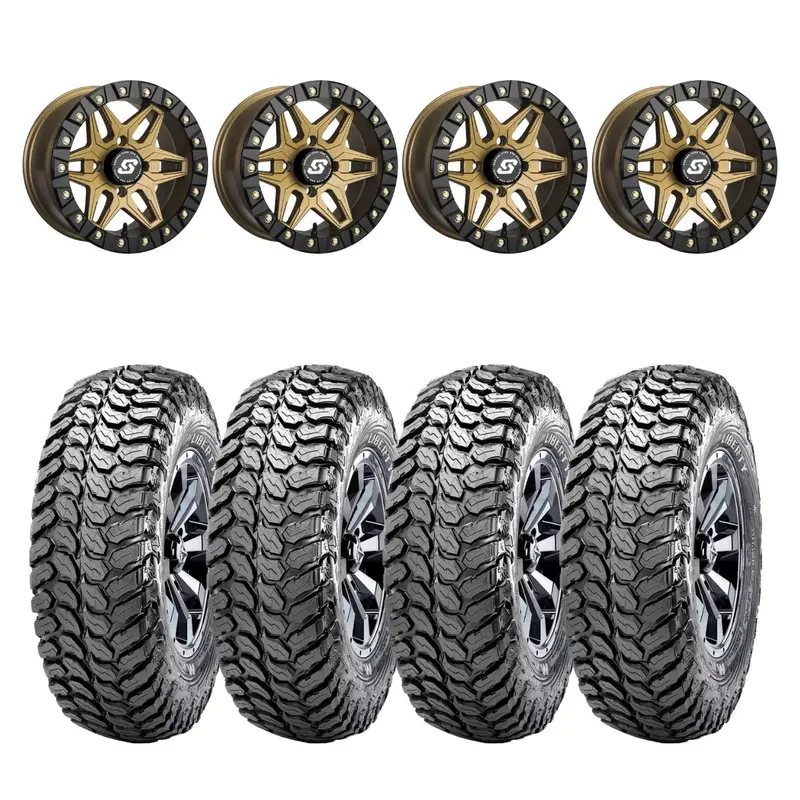 Sedona Black/Bronze Split 6 Beadlock & Maxxis Liberty Performance Off Road Wheel & Tire Kit 1