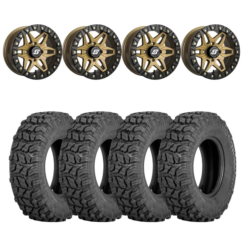 Sedona Black/Bronze Split 6 Beadlock & Sedona Coyote Wheel & Tire Kit 1