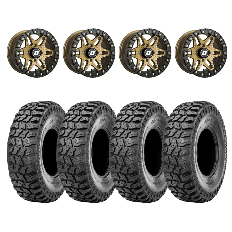 Sedona Black/Bronze Split 6 Beadlock & Sedona Ridge Saw Wheel & Tire Kit 1