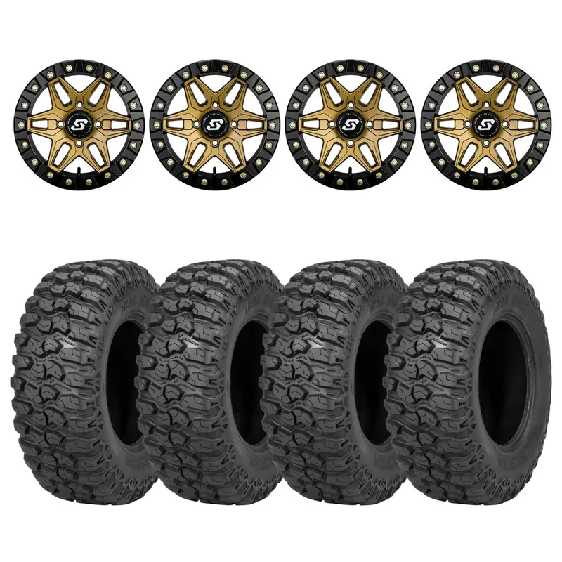 Sedona Black/Bronze Split 6 Beadlock & Sedona Trail Saw Wheel & Tire Kit 1