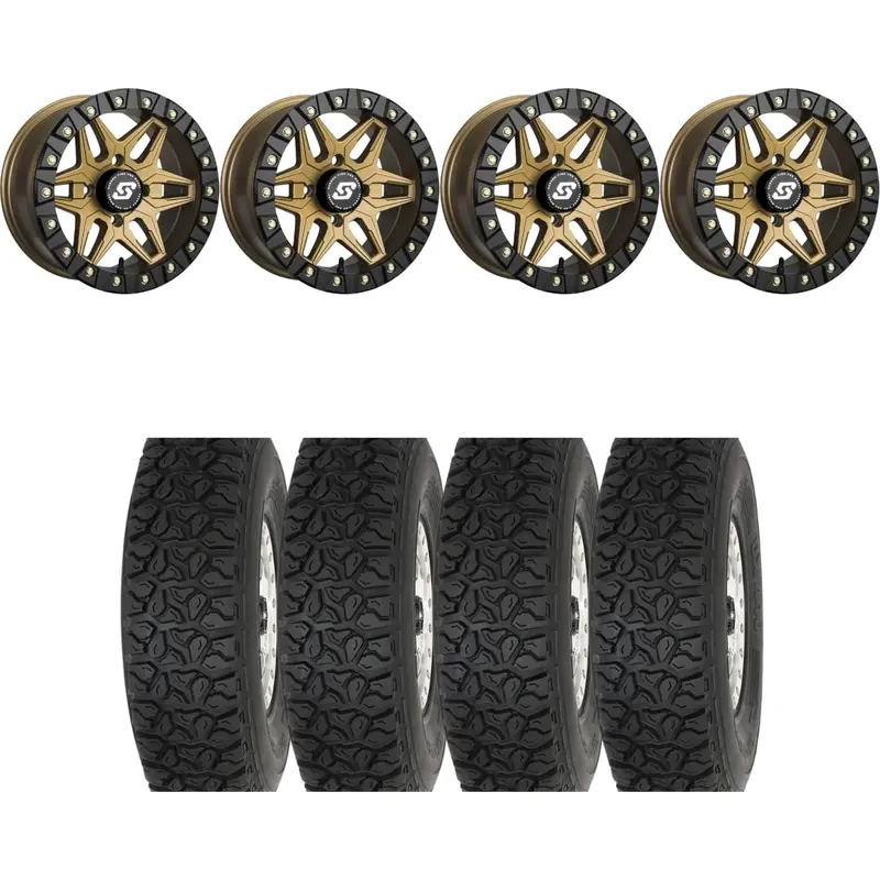 Sedona Black/Bronze Split 6 Beadlock & System 3 Off-Road Dx440 Wheel & Tire Kit 1