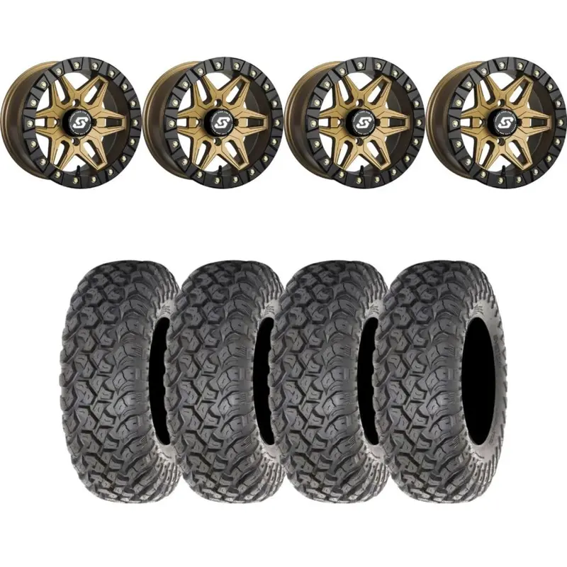 Sedona Black/Bronze Split 6 Beadlock & System 3 Rt320 Radial Wheel & Tire Kit 1