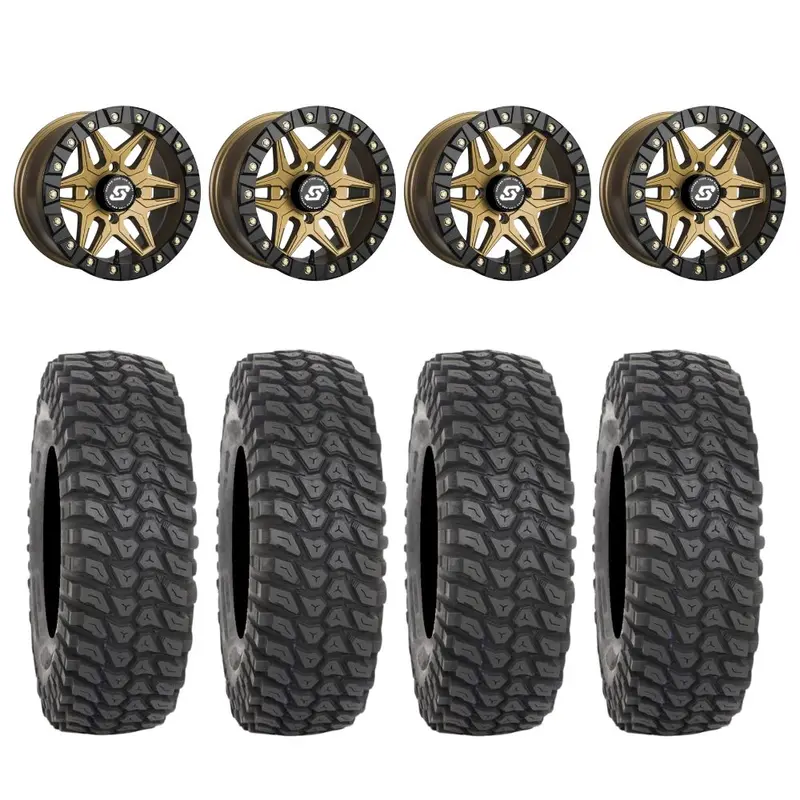 Sedona Black/Bronze Split 6 Beadlock & System 3 Xcr350 Radial Wheel & Tire Kit 1