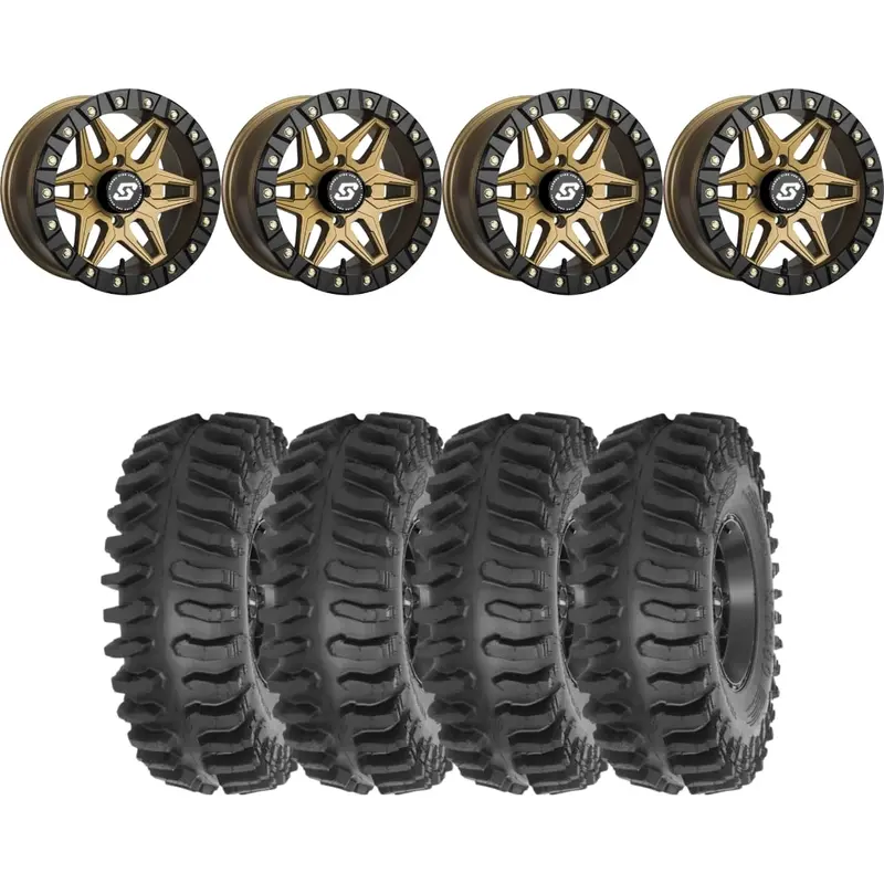Sedona Black/Bronze Split 6 Beadlock & System 3 Xt400 Extreme Trail Radial Wheel & Tire Kit 1