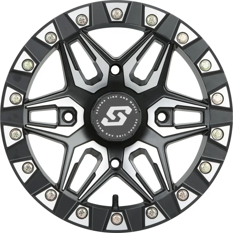 Sedona Black/Machined Split 6 Beadlock & Sedona Coyote Wheel & Tire Kit 4