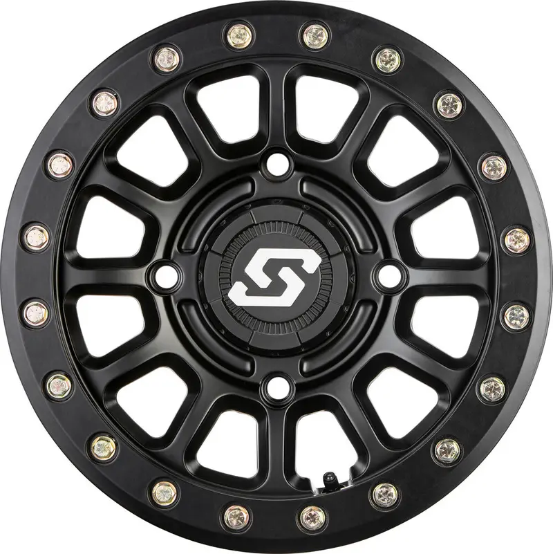 Sedona Black Sano Beadlock & Sedona Buzz Saw Rt Wheel & Tire Kit 4