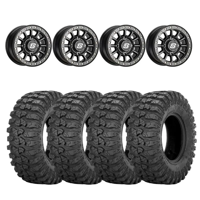 Sedona Black Sano Beadlock & Sedona Rockabilly Wheel & Tire Kit 1