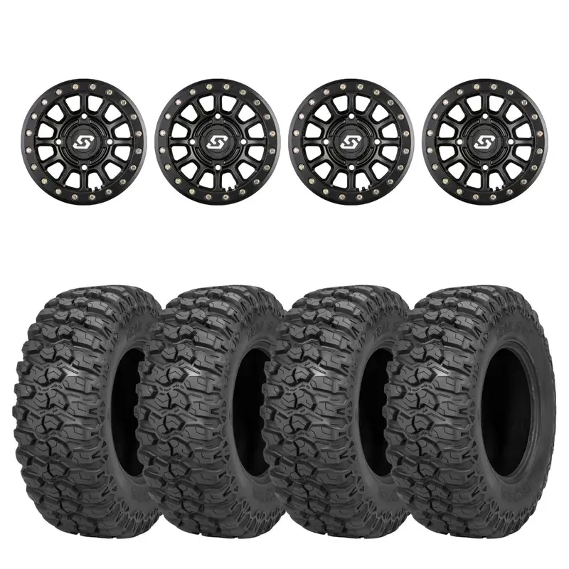 Sedona Black Sano Beadlock & Sedona Trail Saw Wheel & Tire Kit 1