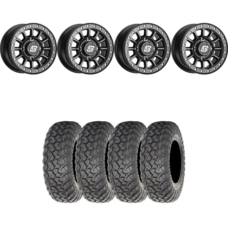Sedona Black Sano Beadlock & System 3 Rt320 Radial Wheel & Tire Kit 1