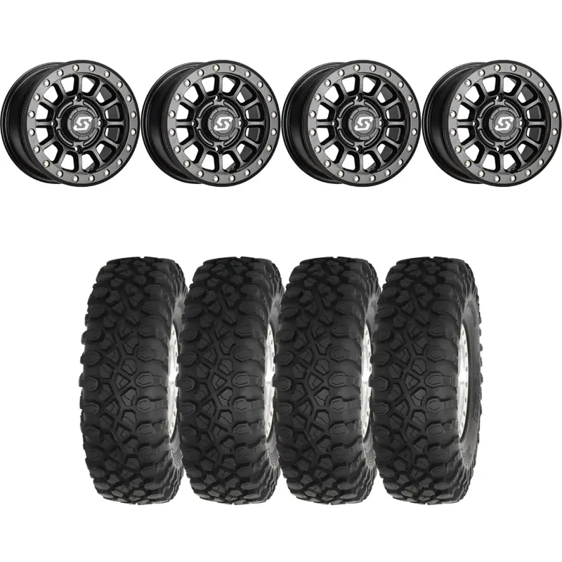 Sedona Black Sano Beadlock & System 3 Xc450 Radial Wheel & Tire Kit 1