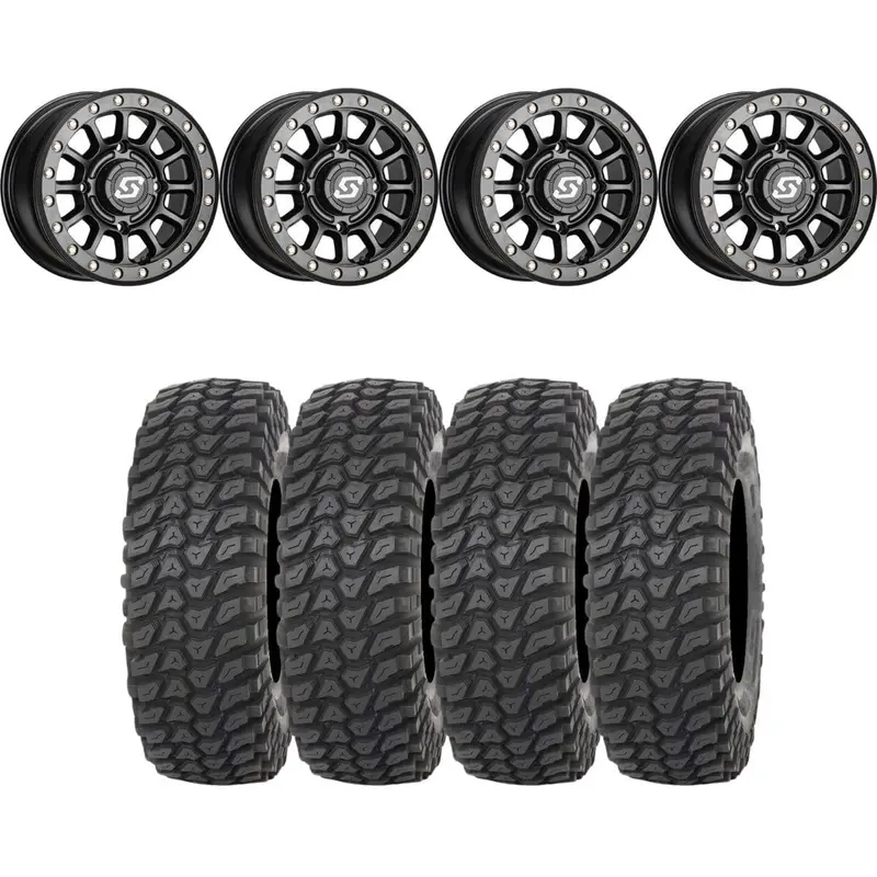 Sedona Black Sano Beadlock & System 3 Xcr350 Radial Utv Wheel & Tire Kit 1