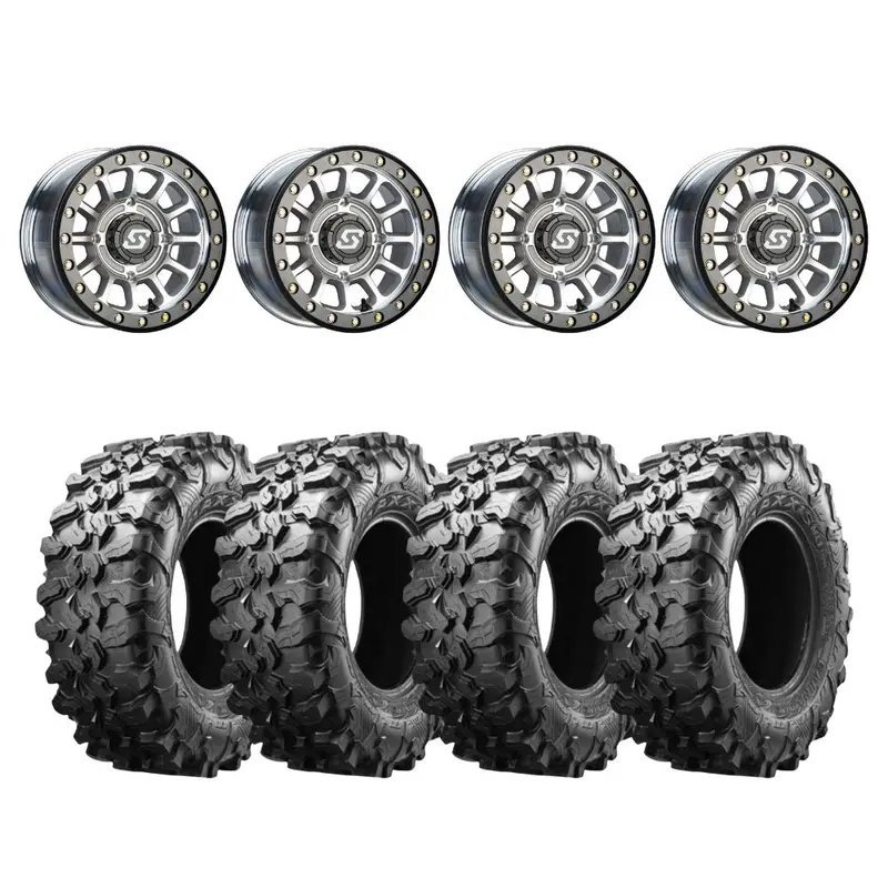 Sedona Machined Sano Beadlock & Maxxis Radial Carnivore Wheel & Tire Kit 1