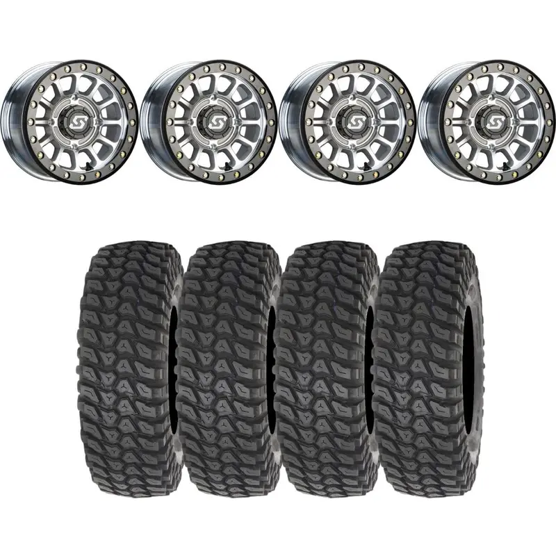 Sedona Machined Sano Beadlock & System 3 Xcr350 Radial Utv Wheel & Tire Kit 1