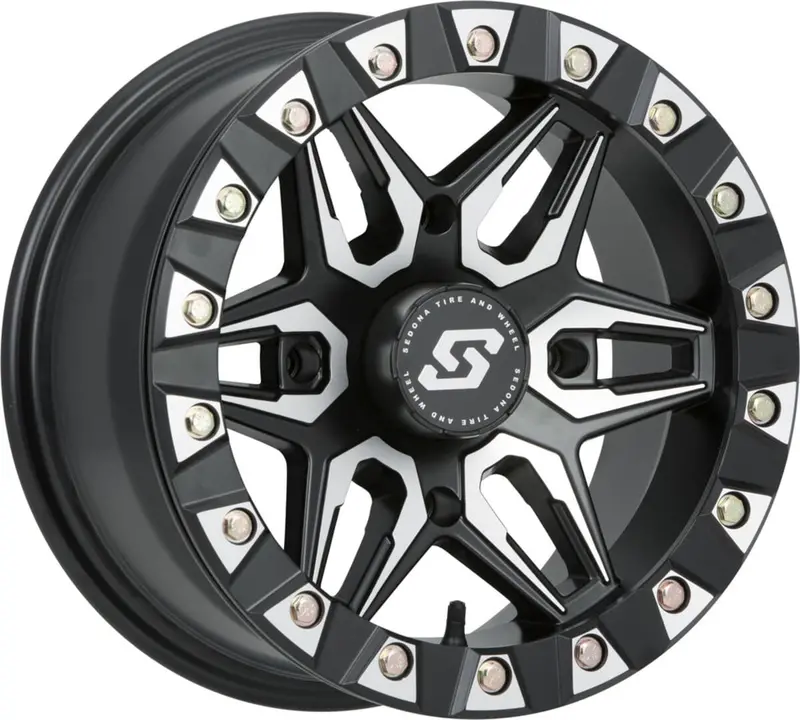 Sedona Split 6 Beadlock Wheel - Black/Machined 1