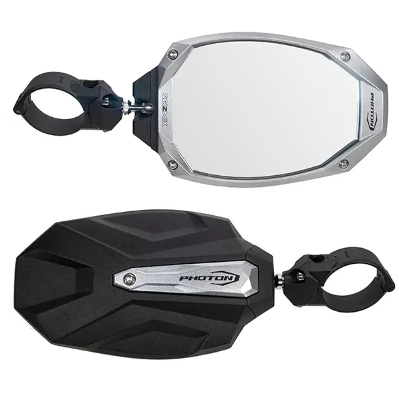 Seizmik '01-'26 Cf Moto Zforce 1.75" Photon Side View Mirror W/ Body & Bezel Round Tube - Pair 1