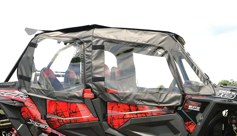 Seizmik '14-'23 Polaris Rzr Xp 4 Rear Window & Roof W/ Zipper Soft Upper Doors 1