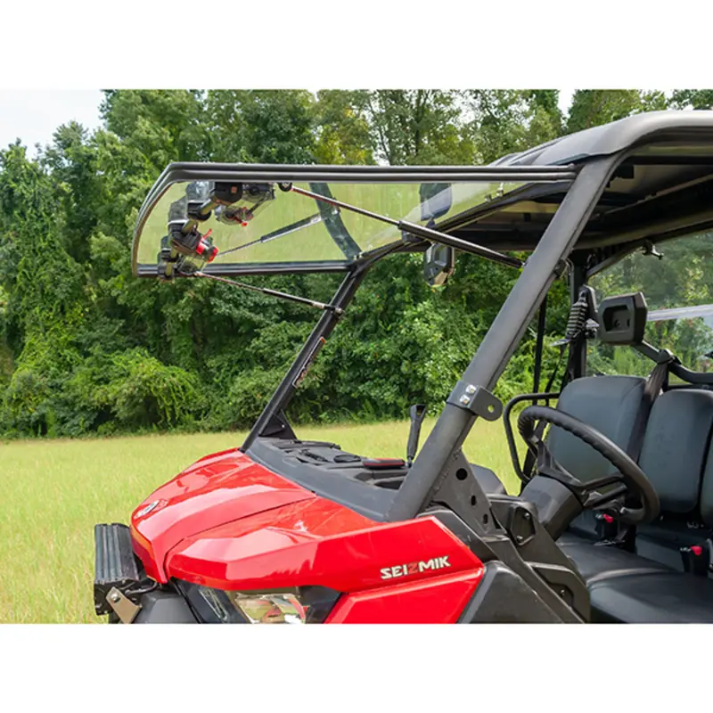 Seizmik '16-'26 Can-Am Defender Hd7 Scratch Res Poly Flip Up Versa Vent Windshield 1