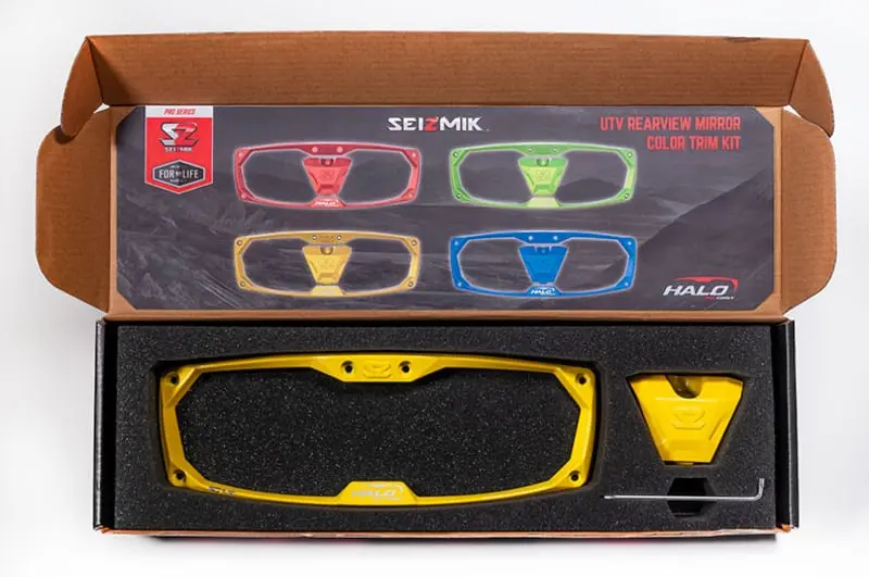Seizmik Halo-Ra Series Cast Aluminum Trim Kit Rearview - Yellow 1