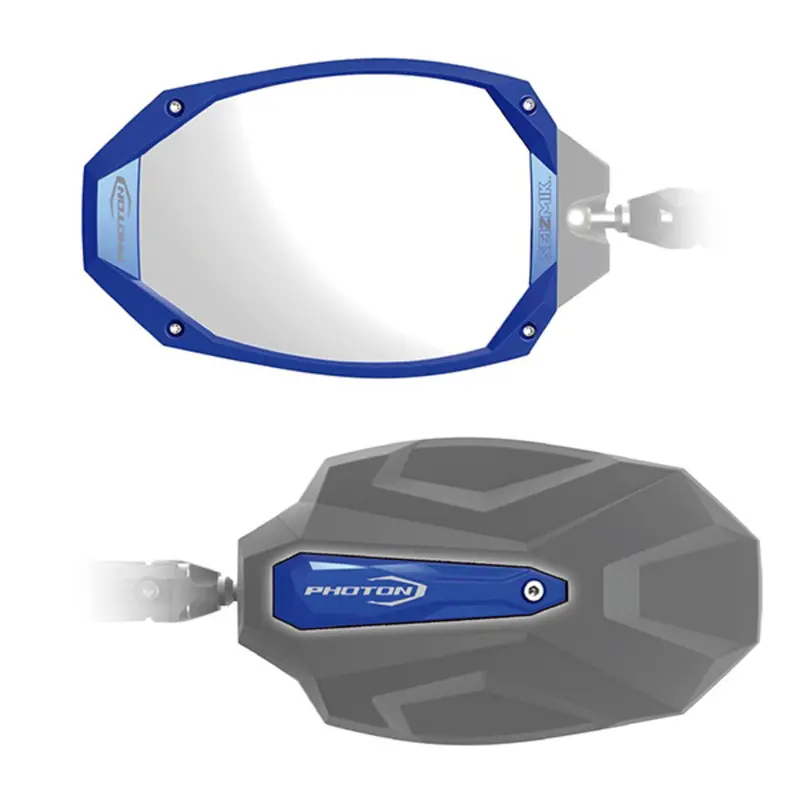 Seizmik Photon Side View Mirror Cast Aluminum Color Bezel & Cap Kit - Blue 1