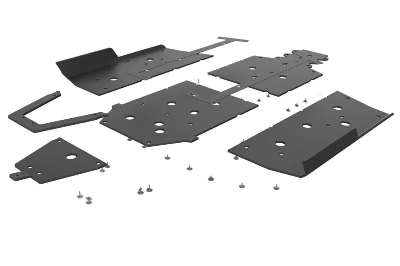 Seizmik Polaris Ranger Xp 1000 Uhmw Skid Plate Kit With Integrated Tree Kickers/Rock Sliders 1