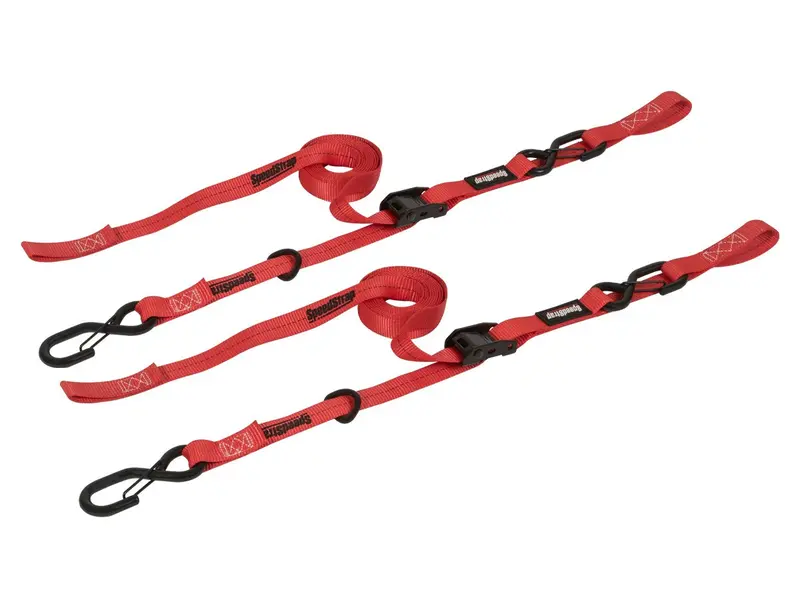 Speed Strap 1" X 10' Cam-Lock Tie Down With Snap S-Hooks And Soft-Tie - 2 Pack 2