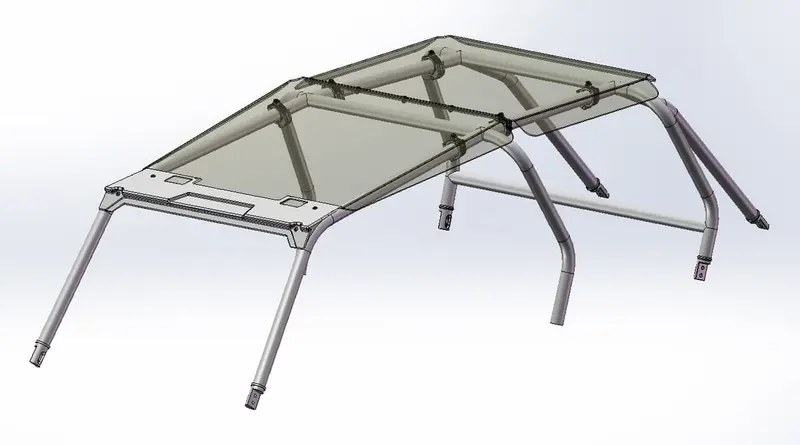 Spike '14-'22 Polaris Rzr 4 900/1000 Tinted Polycarbonate Roof - Closeout 1