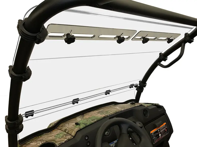 Spike '17-'25 Kawasaki Mule Sx Hinged Windshield W/Upper Vents - Hard Coated 1