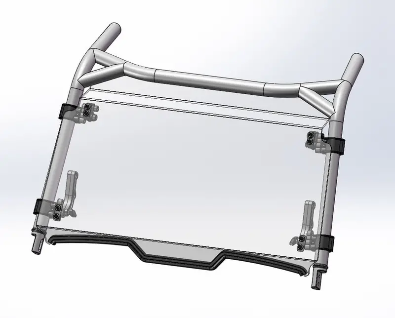 Spike '18-'20 Polaris Rzr Xp Turbo S Full Tilting Windshield 1