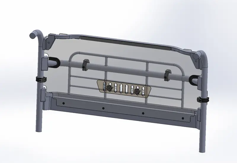 Spike '18-'25 Kawasaki Mule Pro Mx Rear Vented Windshield - Gp 1