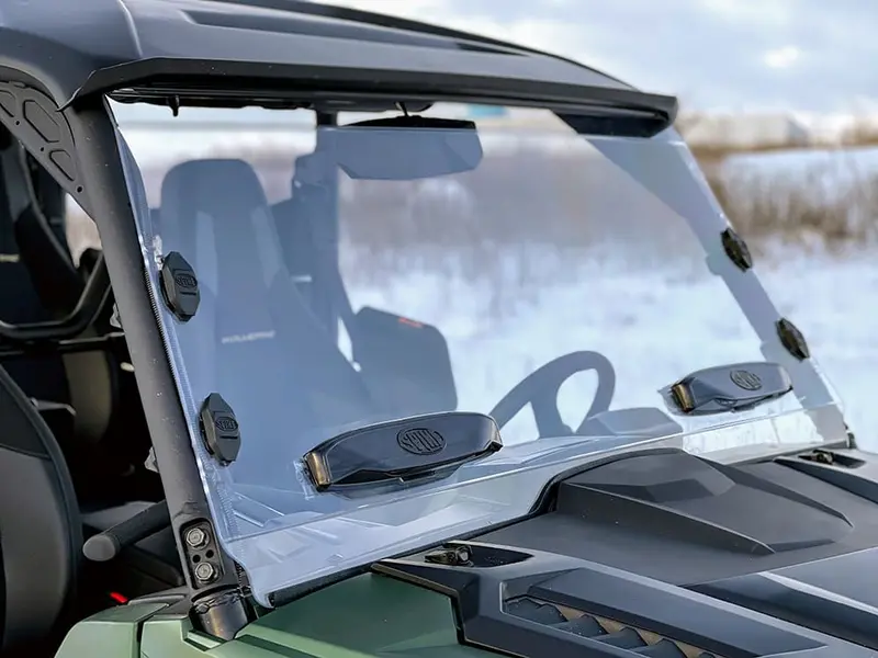 Spike '21+ Yamaha Wolverine/R-Spec/Rmax Trr Vented Windshield - Hard Coated 1