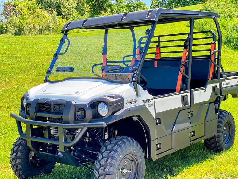Spike Kawasaki Mule Pro-Fxr Full Scratch Resistant Windshield W/Dual Vents 1