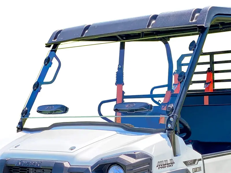 Spike Kawasaki Mule Pro-Fxr Full Scratch Resistant Windshield W/Dual Vents 2