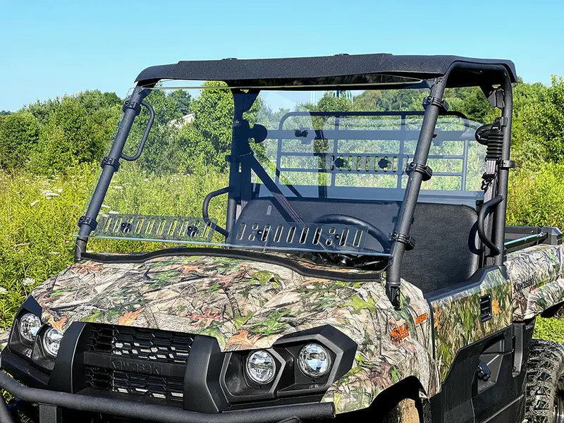 Spike Kawasaki Mule Pro-Mx Full Windshield With Dual Vents - Hard Coated 1