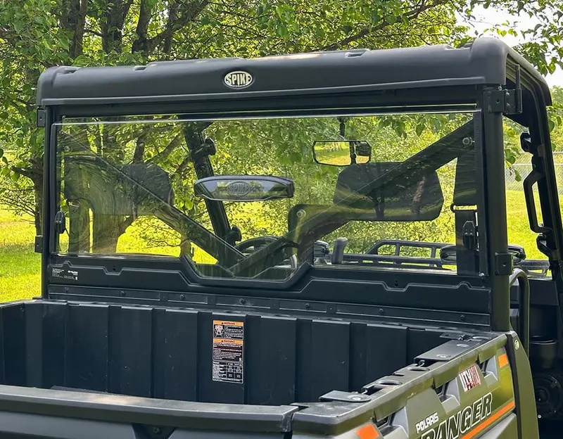 Spike Polaris Ranger 1000/Xp 1000/Kinetic Rear Vented Windshield - Hard Coated 1