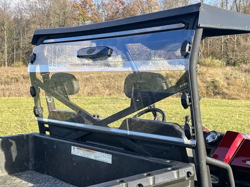 Spike Polaris Ranger Full-Size (Round Tubing) Rear Windshield With Vent - Gp 2