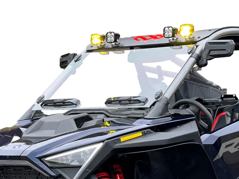 Spike Polaris Rzr Pro-R Dual Vented Front Windshield-Hc 1