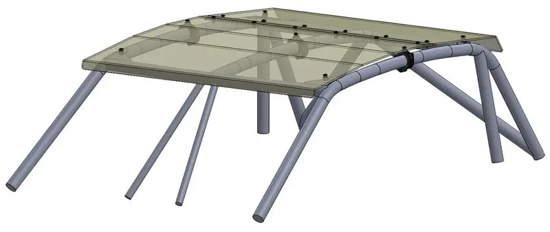 Spike Textron Wildcat Xx Tinted Polycarbonate Roof - Closeout 1