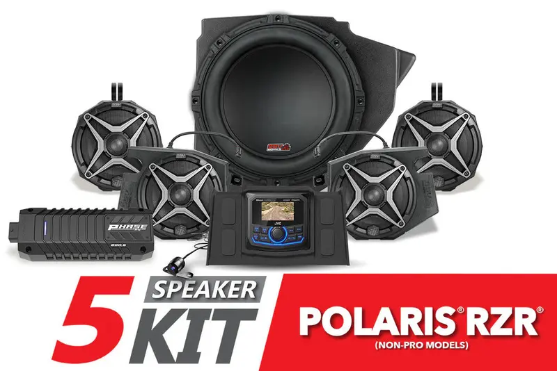 Ssv Works '14-'23 Polaris Rzr A-Spec 5-Speaker Plug-&-Play Kit With Jvc 1