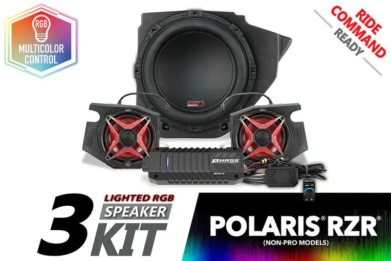 Ssv Works '14-'23 Polaris Rzr V-Spec 3-Speaker Plug-&-Play Kit For Ride Command 1