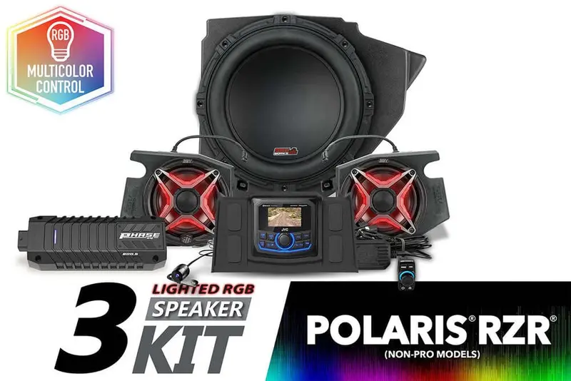 Ssv Works '14-'23 Polaris Rzr V-Spec 3-Speaker Plug-&-Play Kit With Jvc 1