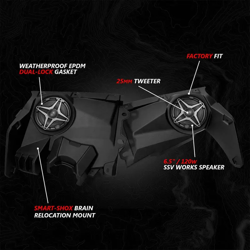 Ssv Works '17-'25 Can-Am Maverick X3 Front-Dash 6.5" Speaker-Panels 2