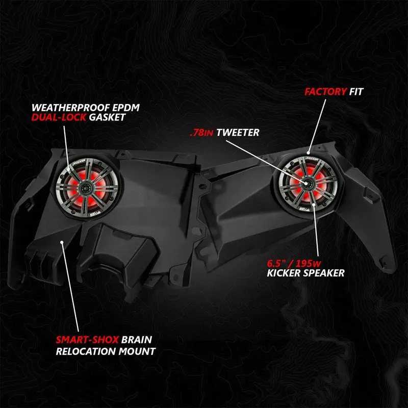 Ssv Works '17-'25 Can-Am Maverick X3 Front-Dash 6.5" Speaker-Panels 3